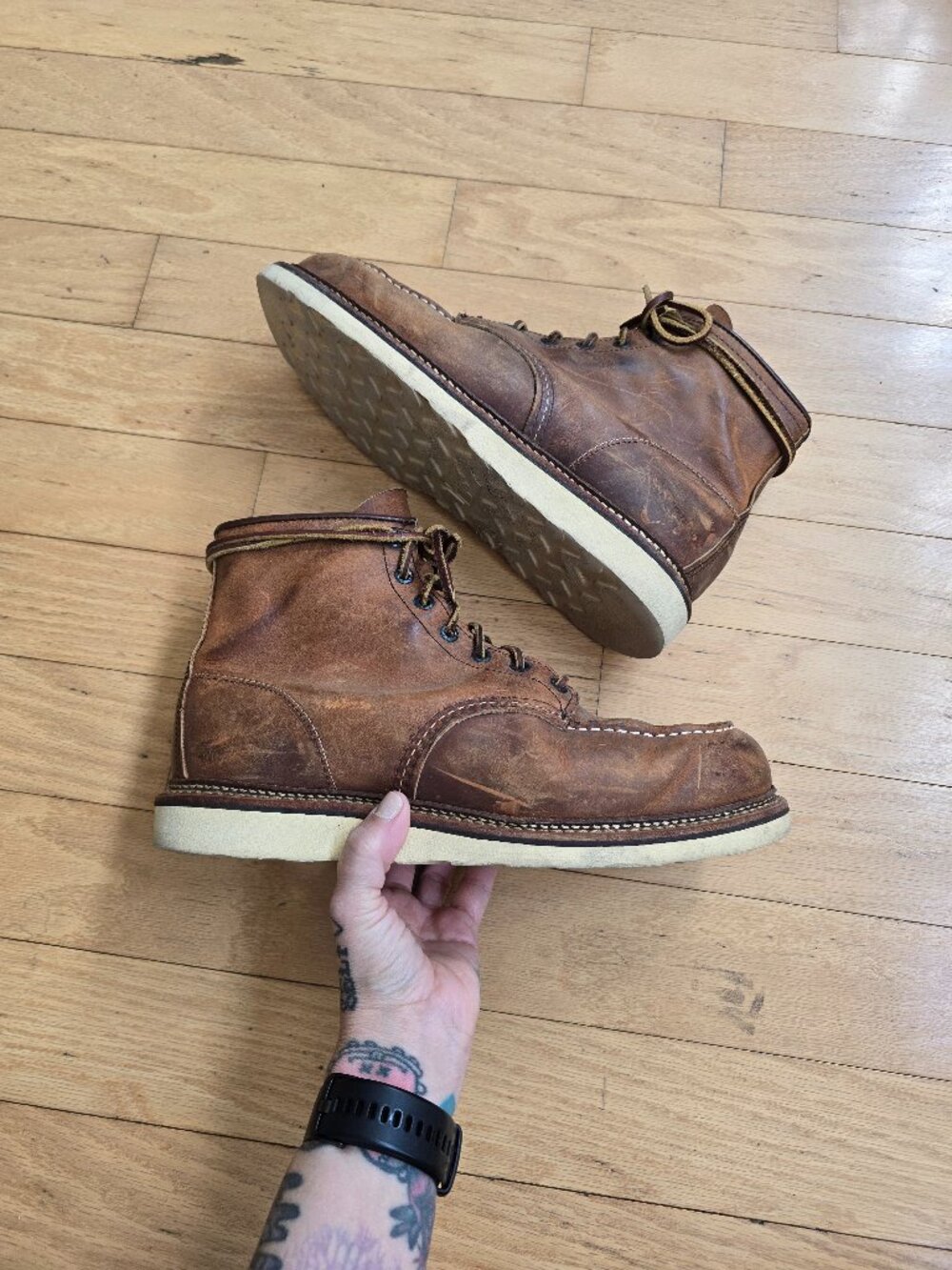 Red Wing | Heritage 1907 Moc 'Copper Rough' brown leather boots | MENS 10.5